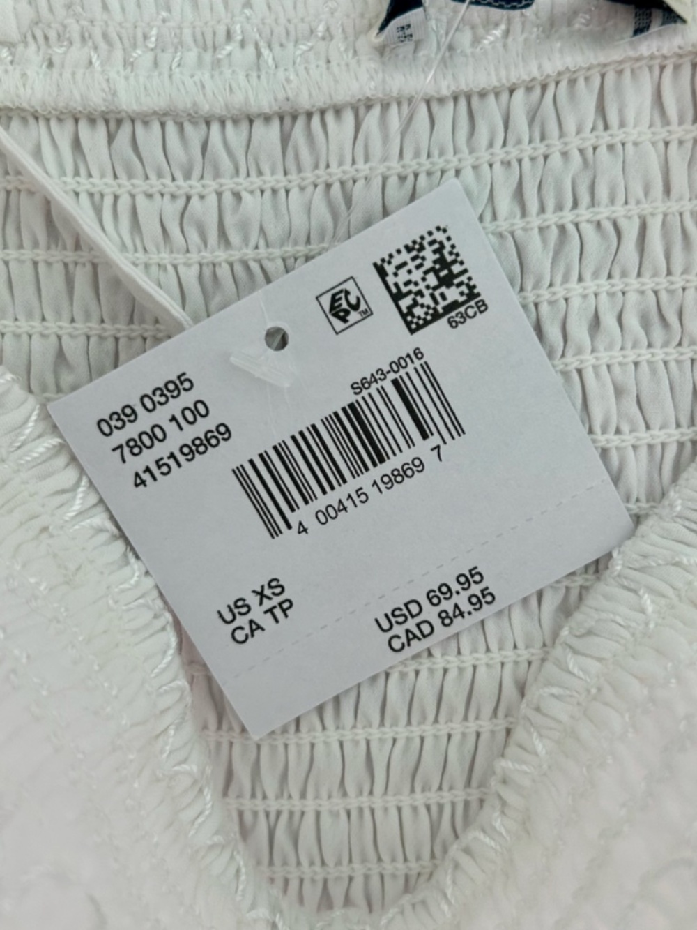 American Eagle White Sundress Shirred Top Spaghetti Straps 3 Tier Midi Skirt NEW - Picture 13 of 14